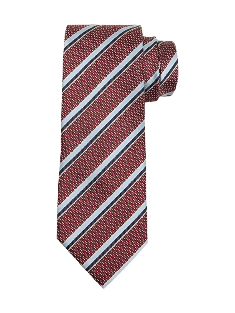 Zegna Men's Jacquard Stripe Silk Tie