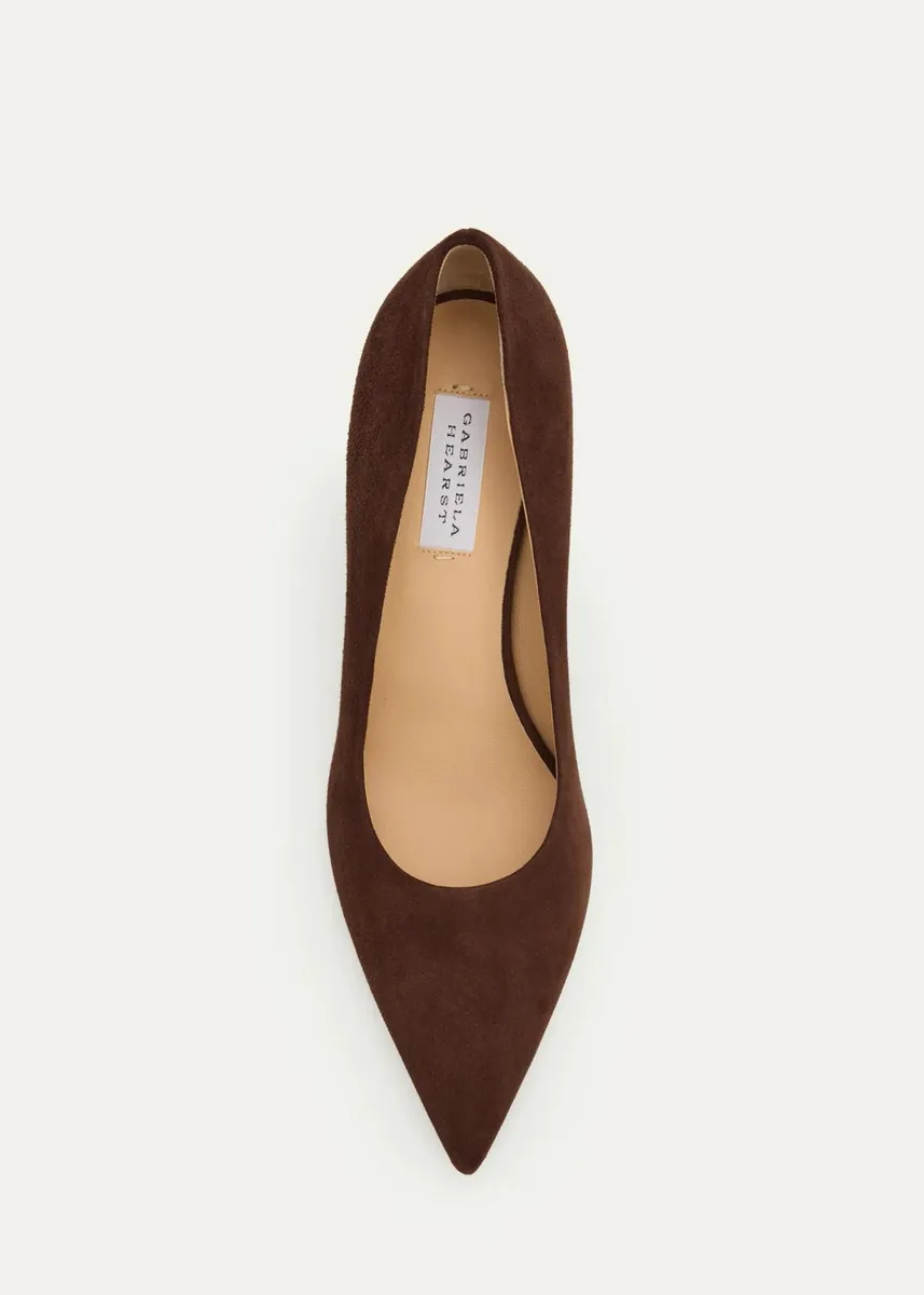 Gabriela Hearst 75mm Edwina Suede Pointed-Toe Pumps | Thumbnail 5 Gabriela Hearst 75mm Edwina Suede Pointed-Toe Pumps | Thumbnail 5