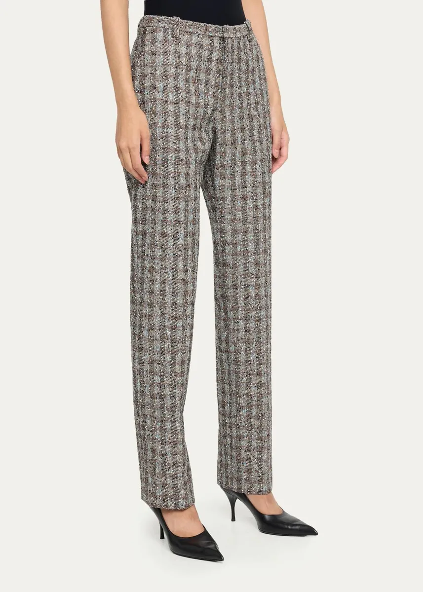 Marc Jacobs Runway Slim-Fit Wool-Blend Checked Pants | Thumbnail 4 Marc Jacobs Runway Slim-Fit Wool-Blend Checked Pants | Thumbnail 4