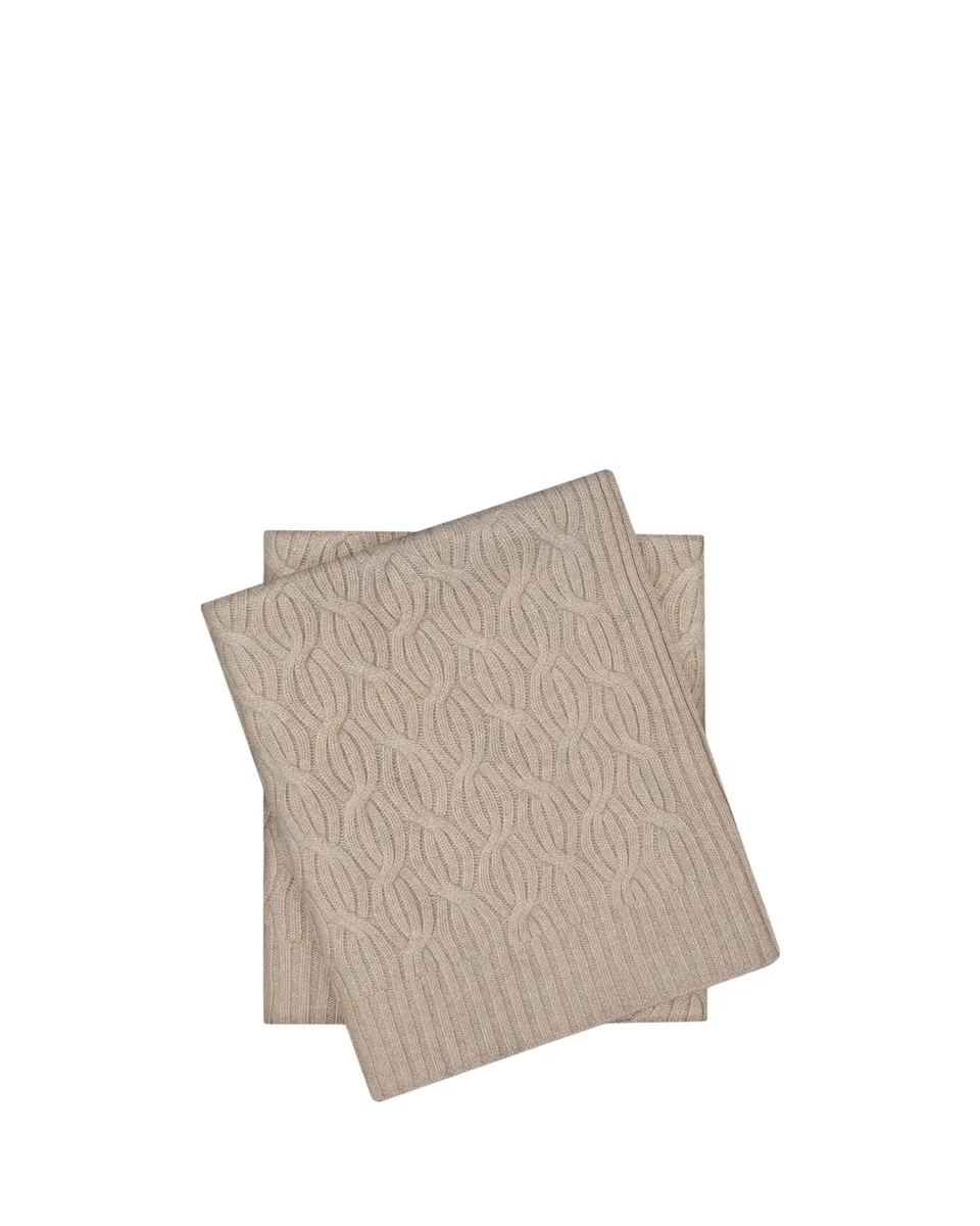 Sofia Cashmere Modern Cable-Knit Cashmere Throw, 56" x 72" | Thumbnail 2 Sofia Cashmere Modern Cable-Knit Cashmere Throw, 56" x 72" | Thumbnail 2