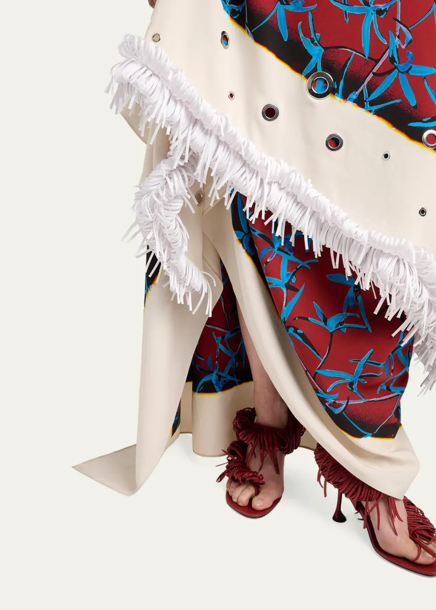 Proenza Schouler Bodine Asymmetric Draped Grommet Fringe High-Low Dress | Thumbnail 5 Proenza Schouler Bodine Asymmetric Draped Grommet Fringe High-Low Dress | Thumbnail 5