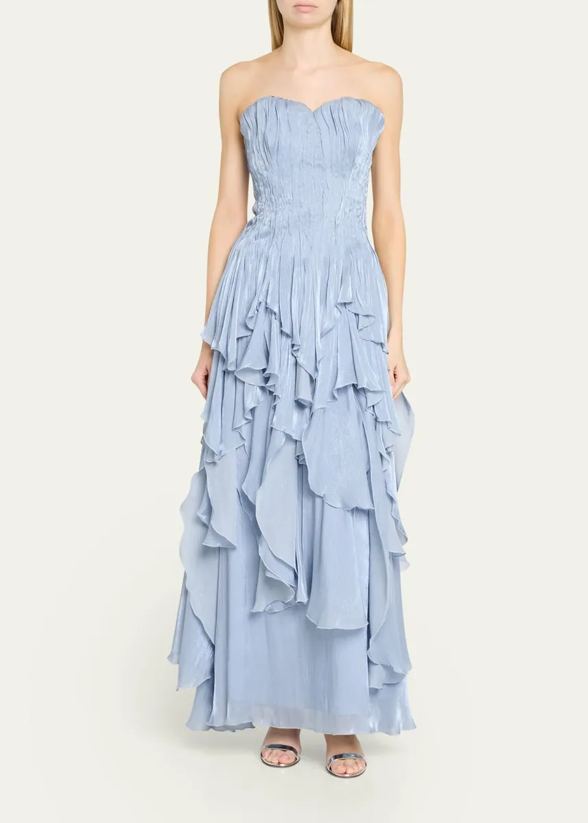 Aje Gleam Strapless Ruffle Gown | Thumbnail 2 Aje Gleam Strapless Ruffle Gown | Thumbnail 2