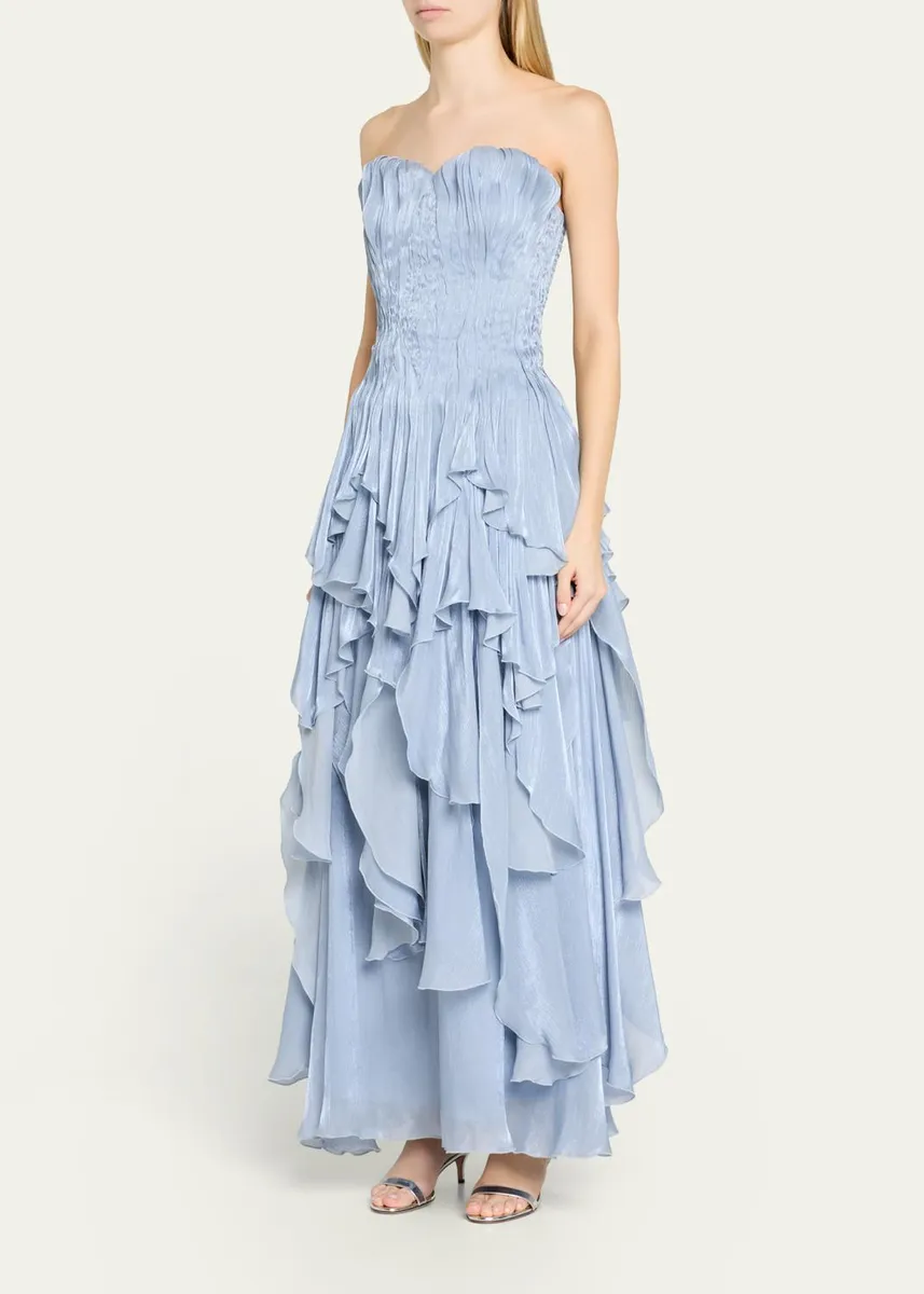 Aje Gleam Strapless Ruffle Gown | Thumbnail 4 Aje Gleam Strapless Ruffle Gown | Thumbnail 4