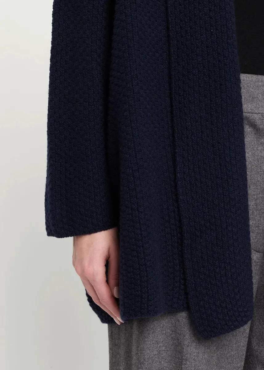 Eskandar A-Line Scrunch Shawl Collar Cardigan - Long Length | Thumbnail 8 Eskandar A-Line Scrunch Shawl Collar Cardigan - Long Length | Thumbnail 8