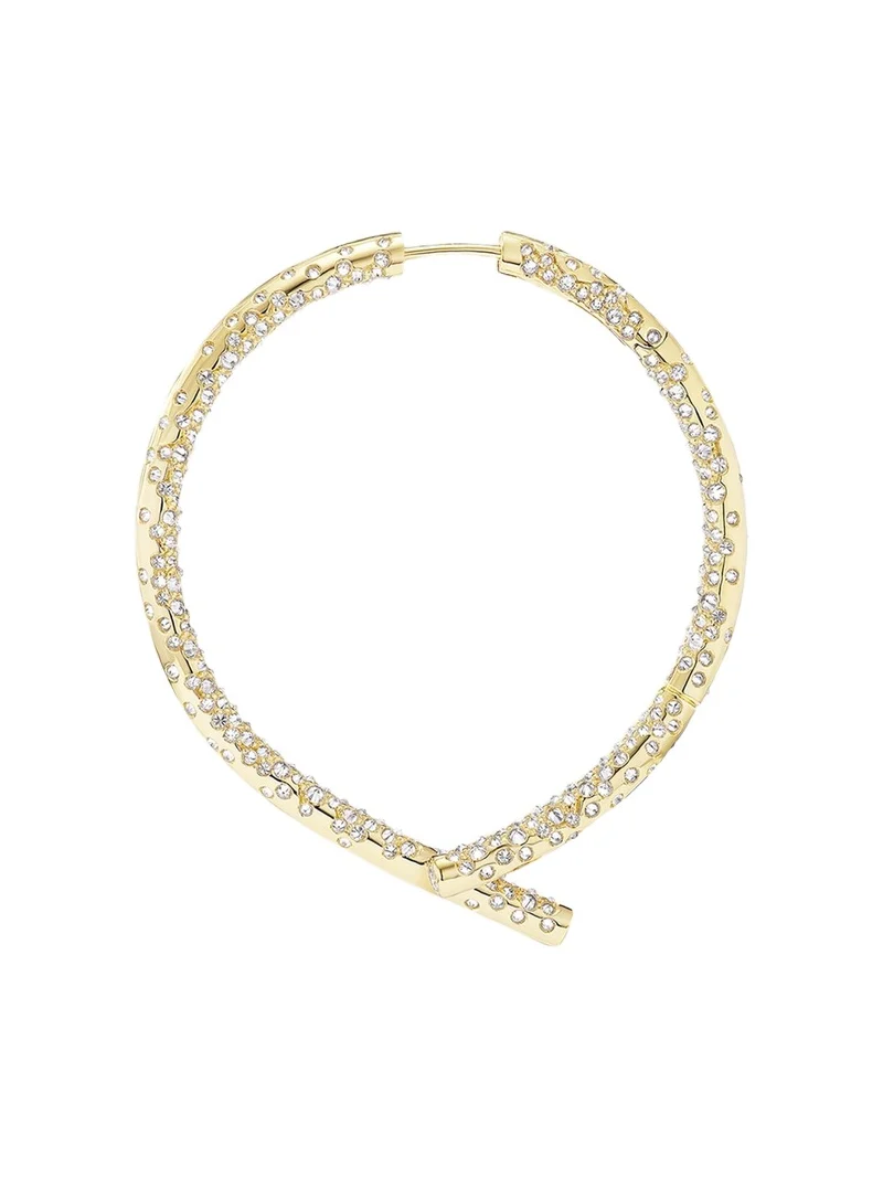 18K Yellow Gold Diamond Oera Hoop Earrings 18K Yellow Gold Diamond Oera Hoop Earrings