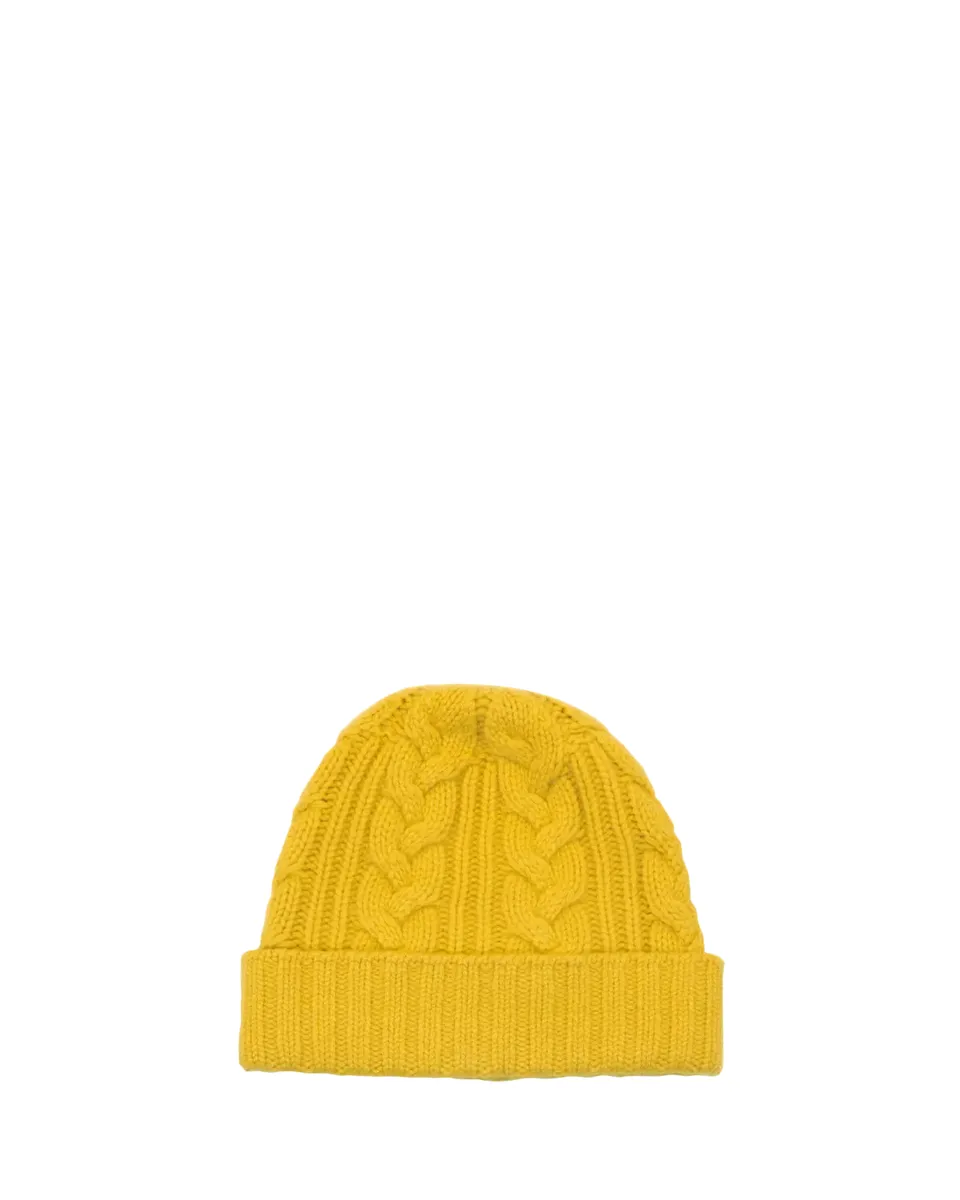 Bergdorf Goodman Men's Cable-Knit Cuffed Cashmere Beanie Hat | Thumbnail 2 Bergdorf Goodman Men's Cable-Knit Cuffed Cashmere Beanie Hat | Thumbnail 2