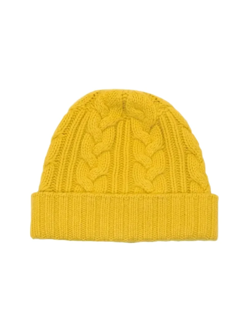 Bergdorf Goodman Men's Cable-Knit Cuffed Cashmere Beanie Hat