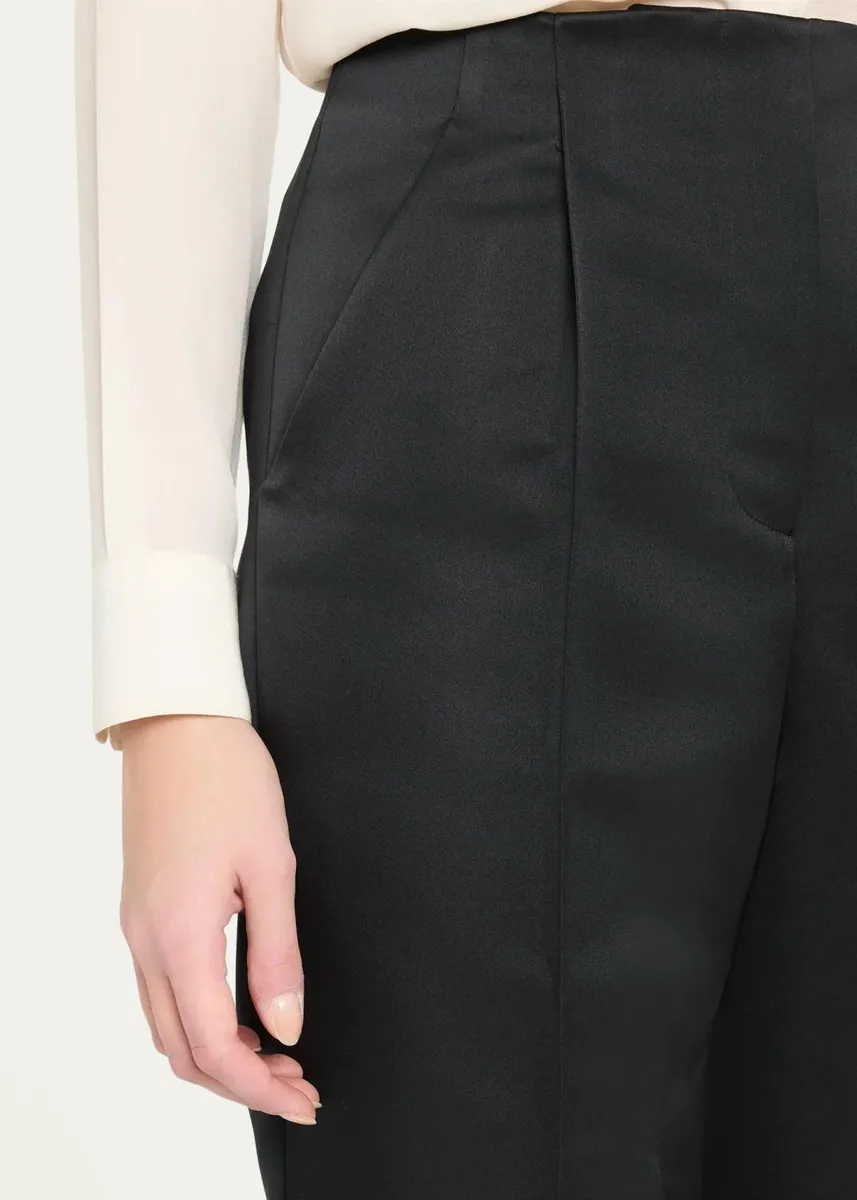 PRABAL GURUNG Carrot Pleated Satin Tapered-Leg Trousers | Thumbnail 5 PRABAL GURUNG Carrot Pleated Satin Tapered-Leg Trousers | Thumbnail 5