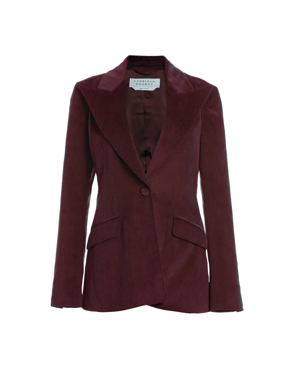 Gabriela Hearst Leiva Cashmere-Wool Corduroy Single-Breasted Blazer | Thumbnail 2