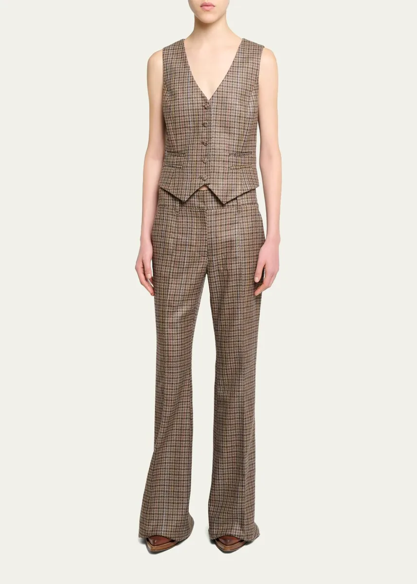 Gabriela Hearst Rhein Houndstooth Flared Pants | Thumbnail 2 Gabriela Hearst Rhein Houndstooth Flared Pants | Thumbnail 2