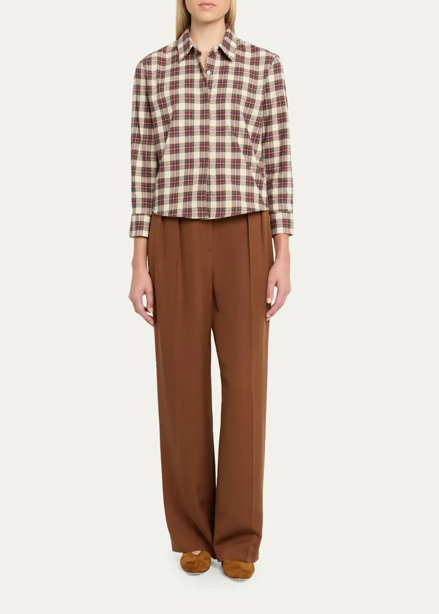 Dries Van Noten Check Cotton Flannel Button-Down Shirt | Thumbnail 2