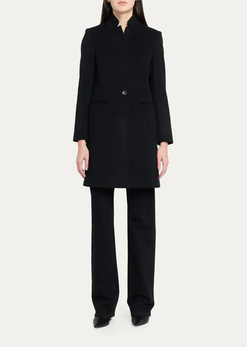 Cinzia Rocca Inverted Notch Collar Pure Wool Coat | Thumbnail 2 Cinzia Rocca Inverted Notch Collar Pure Wool Coat | Thumbnail 2