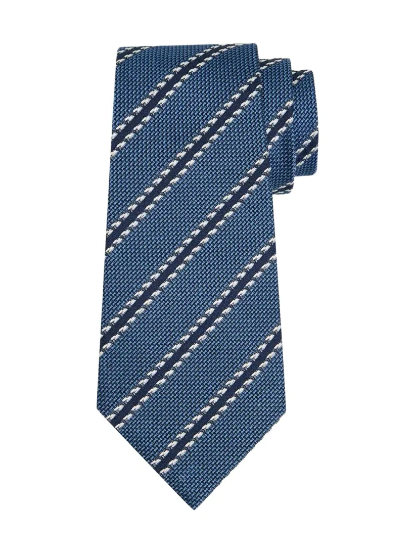 Zegna Men's Jacquard Stripe Silk Tie