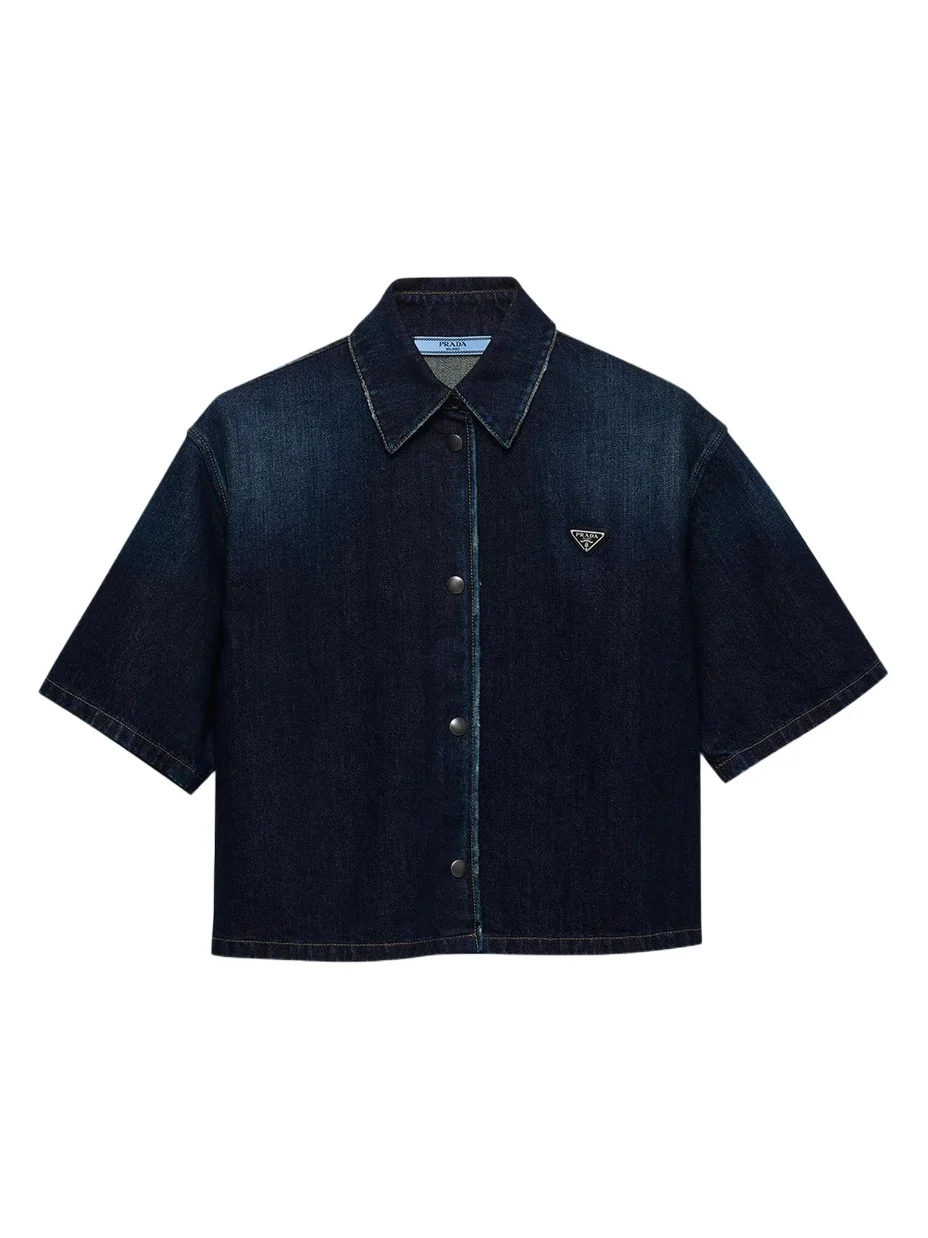 Cotton Cropped Shirt Cotton Cropped Shirt