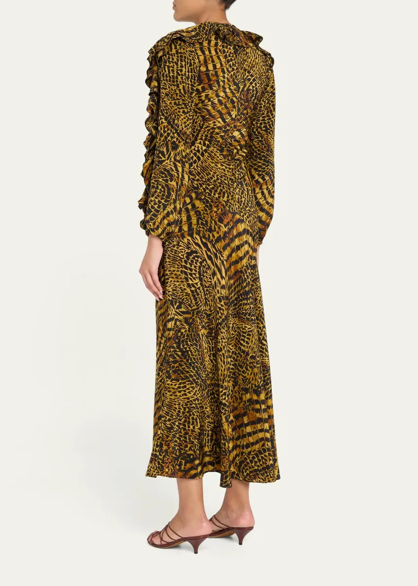 Ulla Johnson Sabrina Long-Sleeve Silk Maxi Dress | Thumbnail 3 Ulla Johnson Sabrina Long-Sleeve Silk Maxi Dress | Thumbnail 3