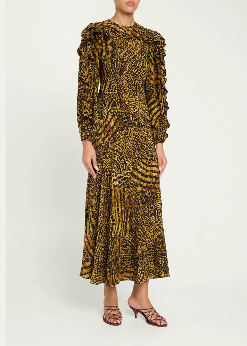 Ulla Johnson Sabrina Long-Sleeve Silk Maxi Dress | Thumbnail 4 Ulla Johnson Sabrina Long-Sleeve Silk Maxi Dress | Thumbnail 4