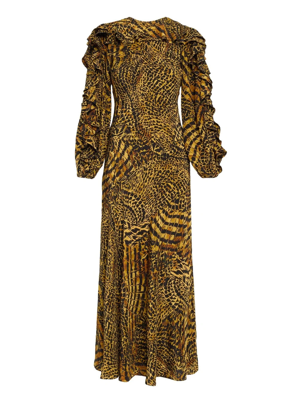 Sabrina Long-Sleeve Silk Maxi Dress Sabrina Long-Sleeve Silk Maxi Dress