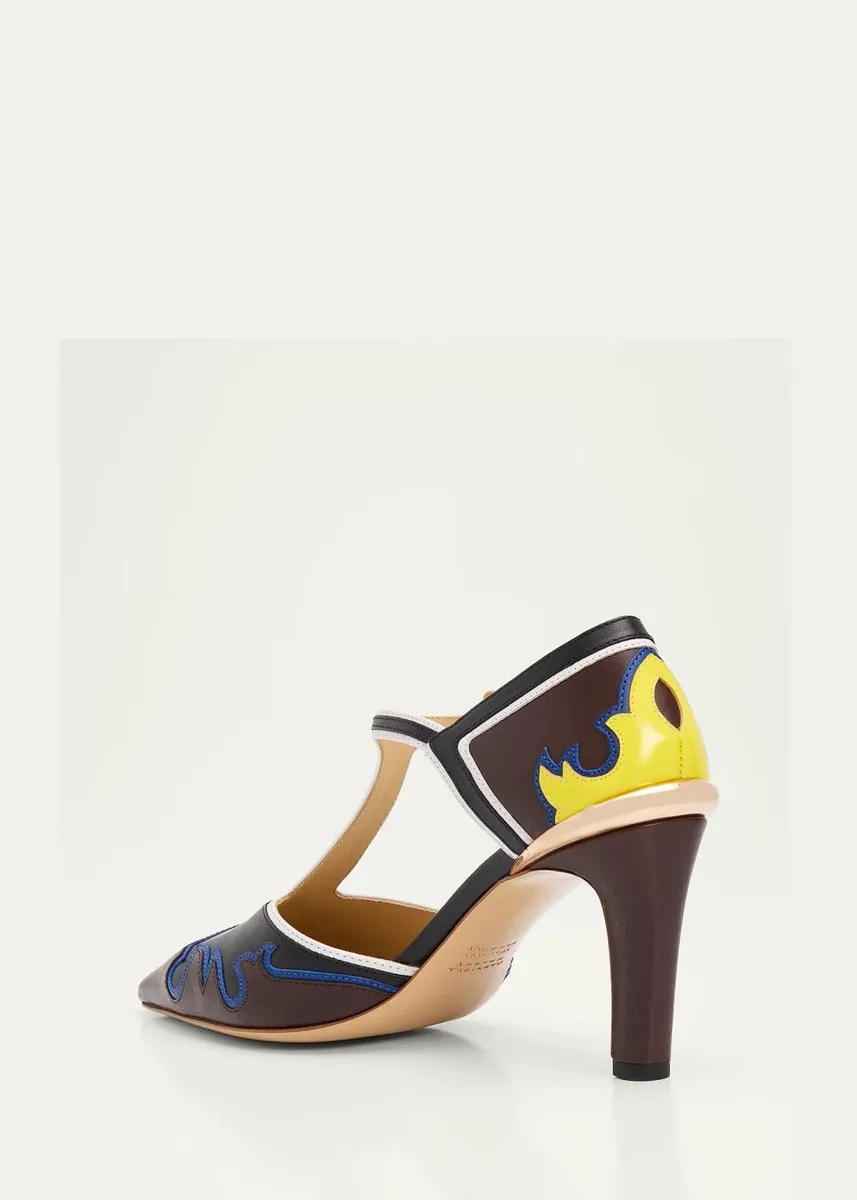 Gabriela Hearst 75mm Duna Western Leather Ankle-Strap Pumps | Thumbnail 2 Gabriela Hearst 75mm Duna Western Leather Ankle-Strap Pumps | Thumbnail 2