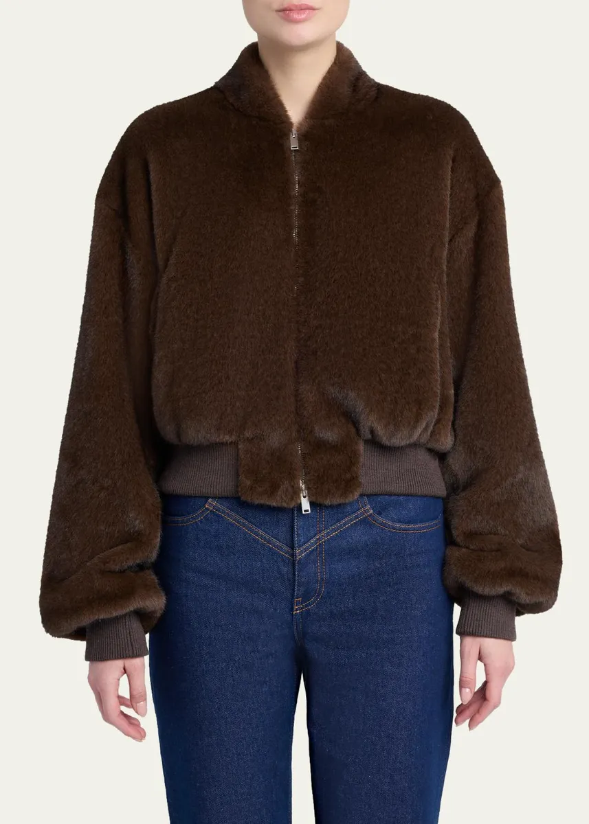 Stella McCartney Faux-Fur Bomber Jacket | Thumbnail 4 Stella McCartney Faux-Fur Bomber Jacket | Thumbnail 4