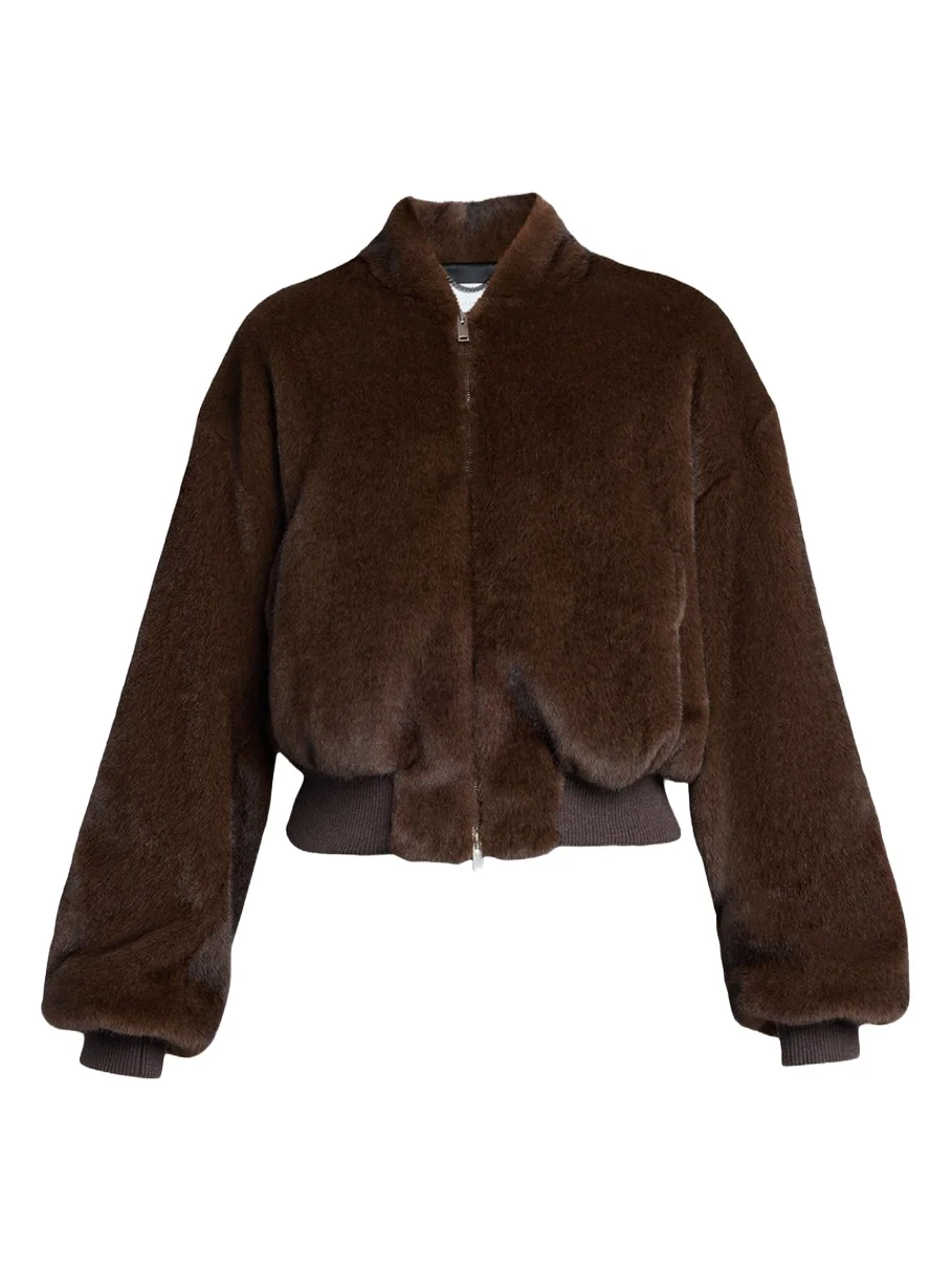 Faux-Fur Bomber Jacket Faux-Fur Bomber Jacket