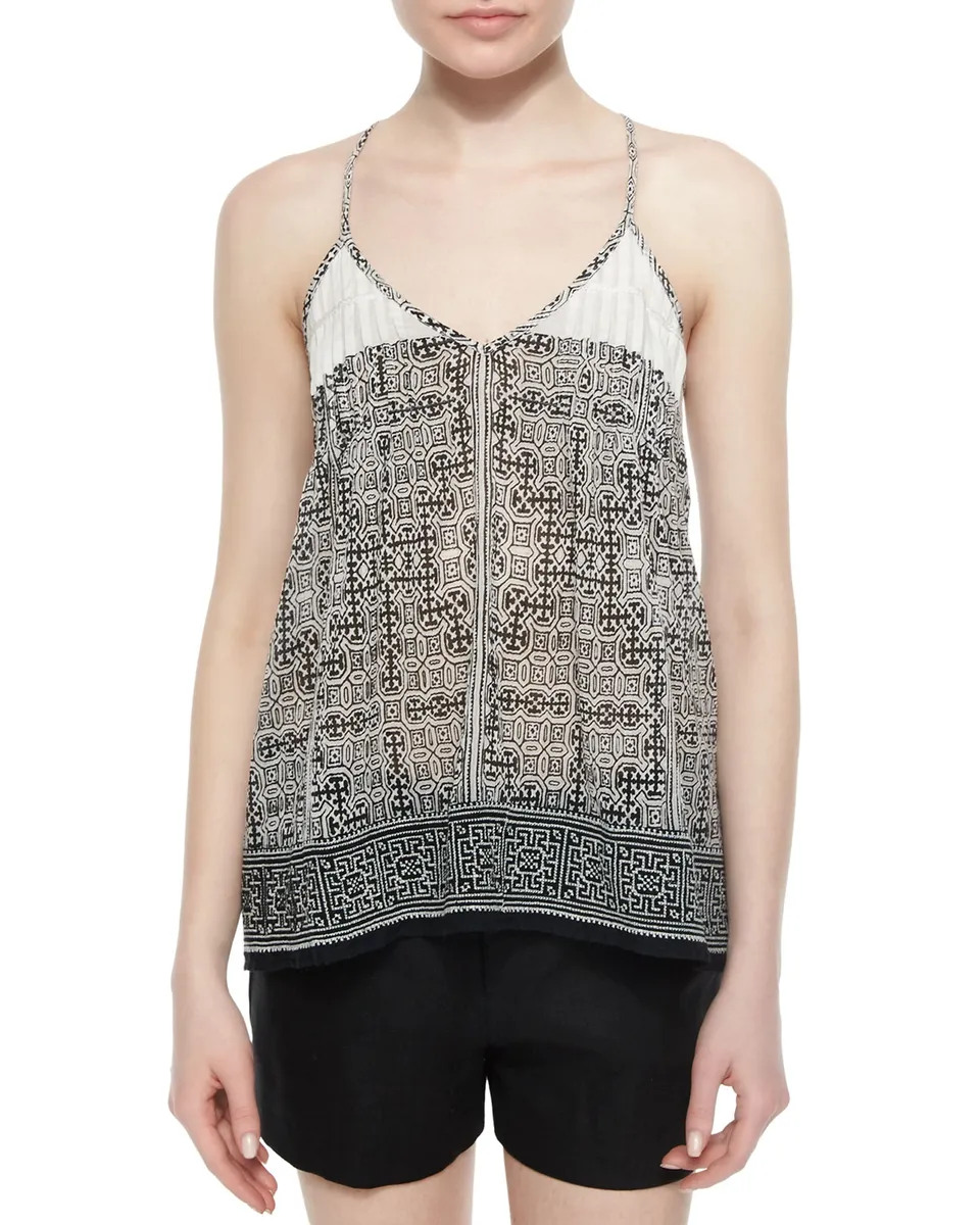 Ulla Johnson Josephine Paisley Flutter-Sleeve Blouse | Thumbnail 7