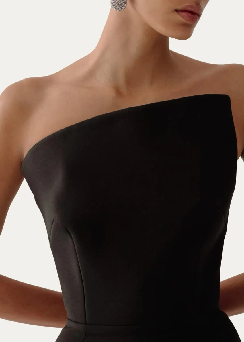 The New Arrivals by Ilkyaz Ozel Fuji Strapless Asymmetric Maxi Dress | Thumbnail 4