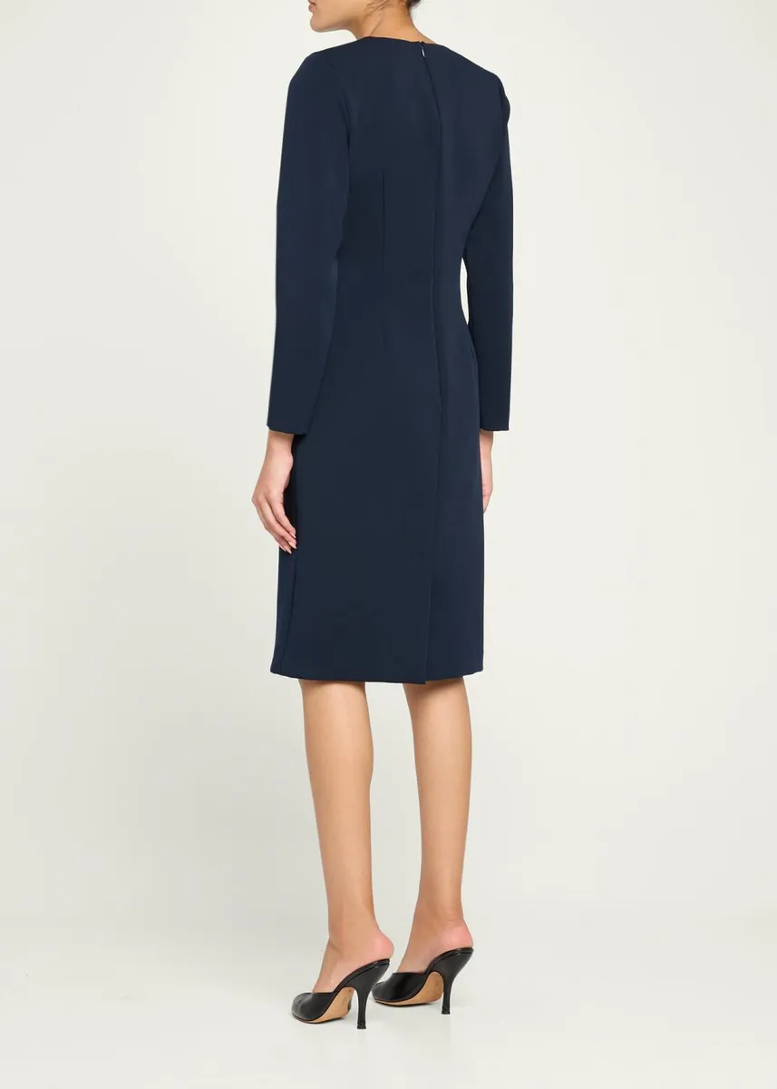 Rickie Freeman for Teri Jon Sequin Floral Applique Crepe Dress | Thumbnail 3
