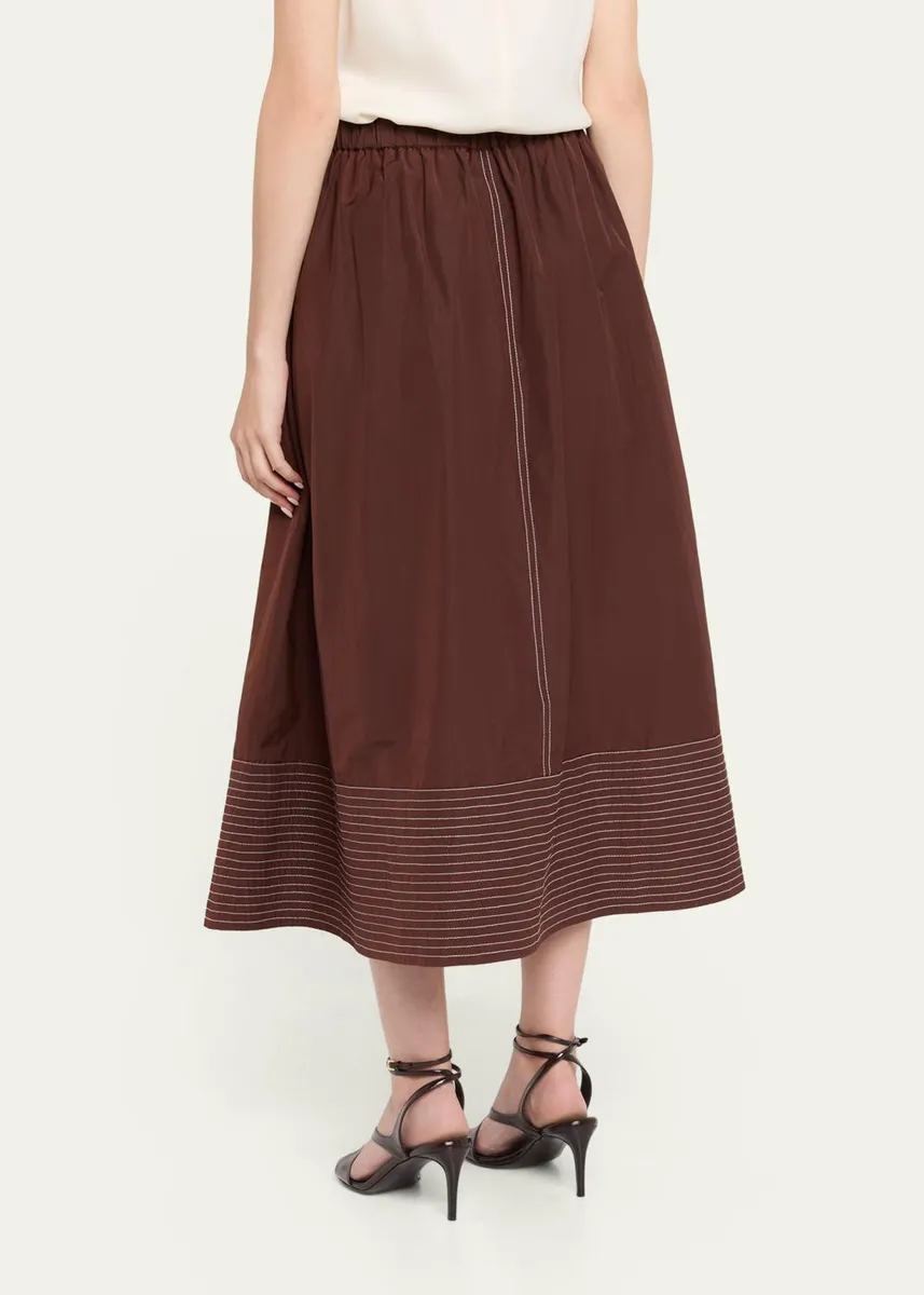Rosie Assoulin Paneled Hem Midi Skirt | Thumbnail 3