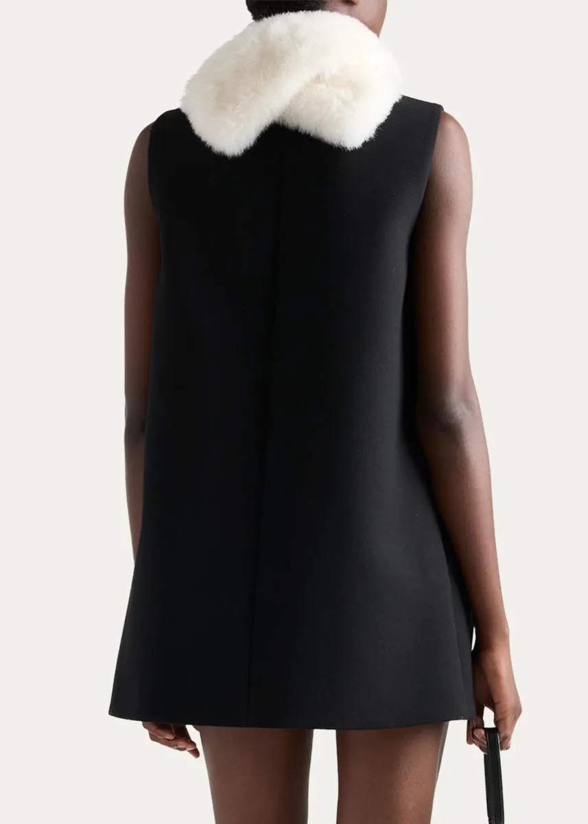 Prada Wool A-Line Mini Dress | Thumbnail 3 Prada Wool A-Line Mini Dress | Thumbnail 3