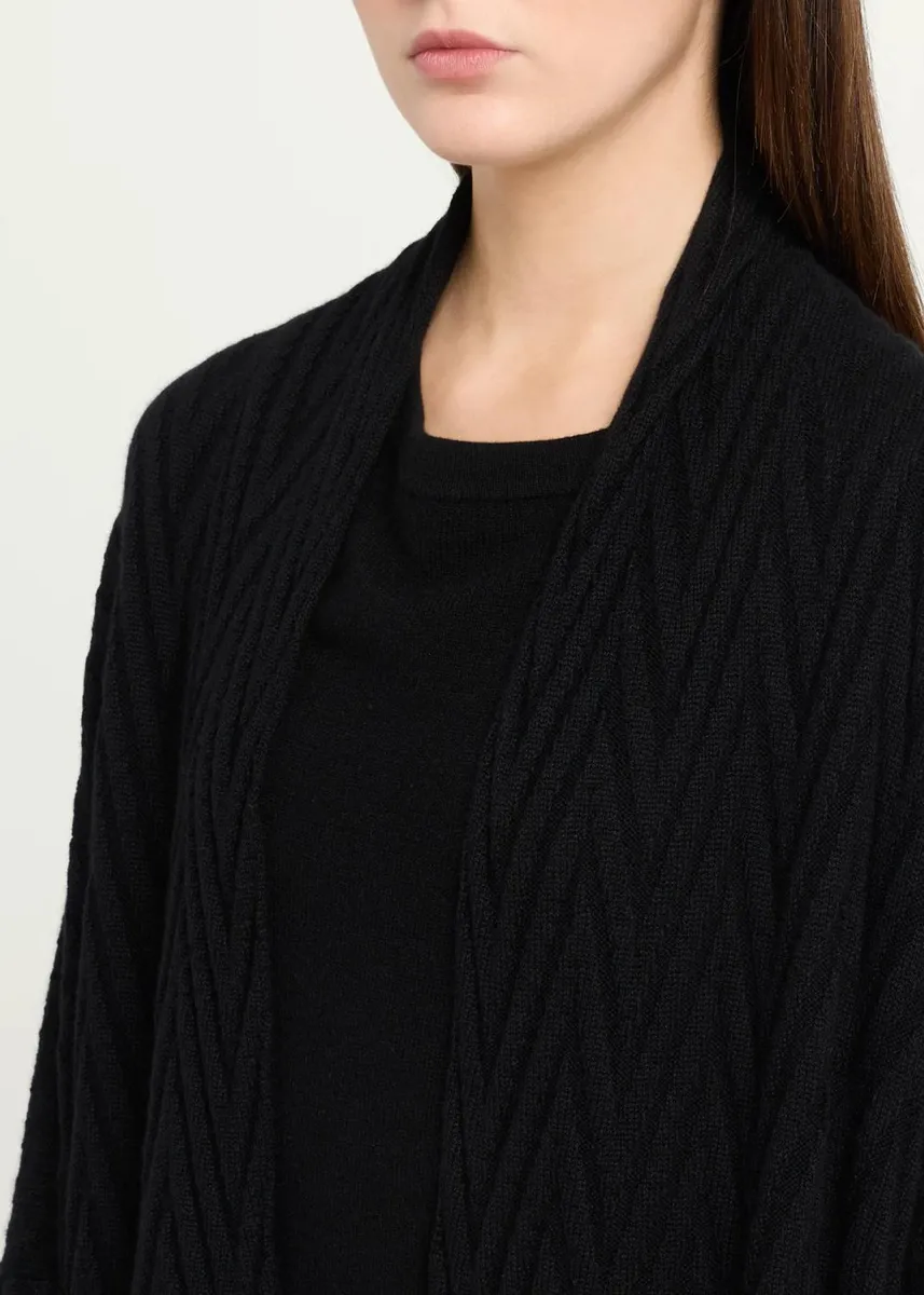 Eskandar Cashmere Scrunch Shawl Collar Cardigan - Very Long Length | Thumbnail 5 Eskandar Cashmere Scrunch Shawl Collar Cardigan - Very Long Length | Thumbnail 5