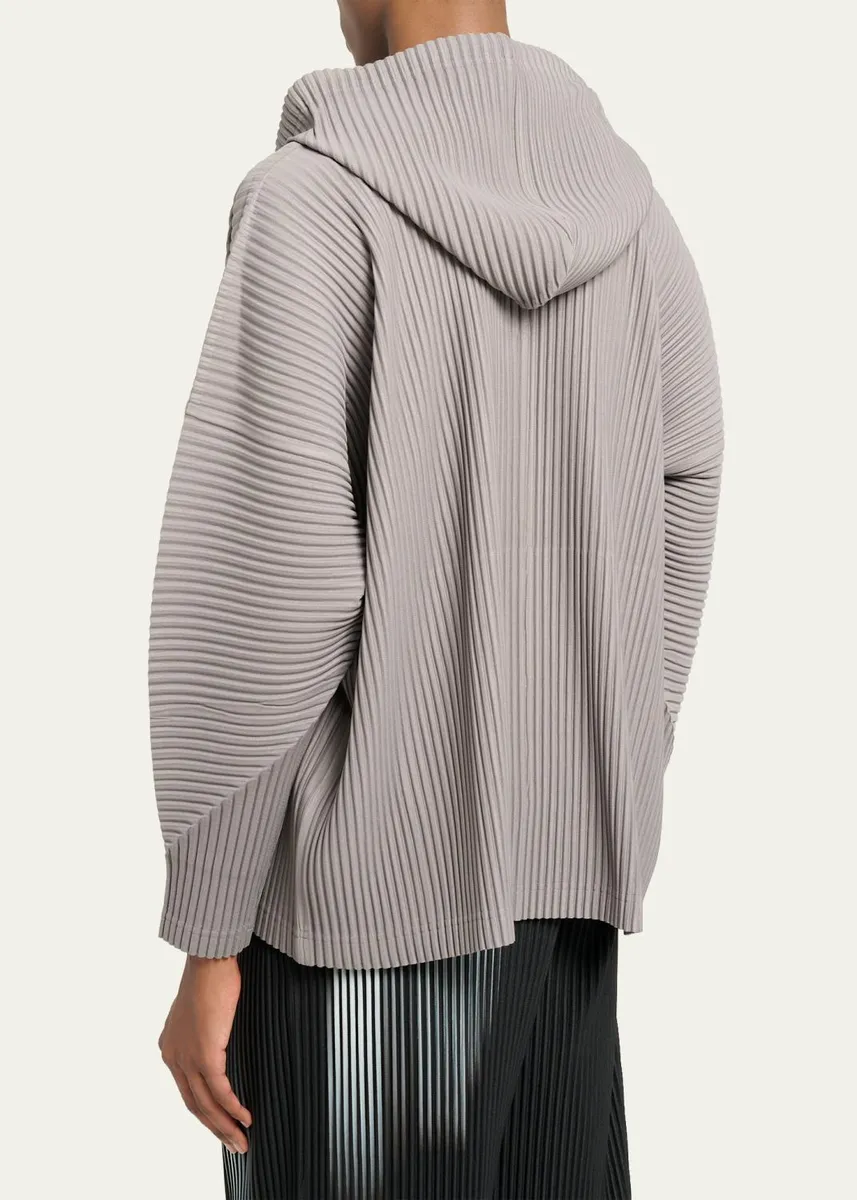 Homme Plissé Issey Miyake Men's Pleated Drawstring Hoodie | Thumbnail 3 Homme Plissé Issey Miyake Men's Pleated Drawstring Hoodie | Thumbnail 3