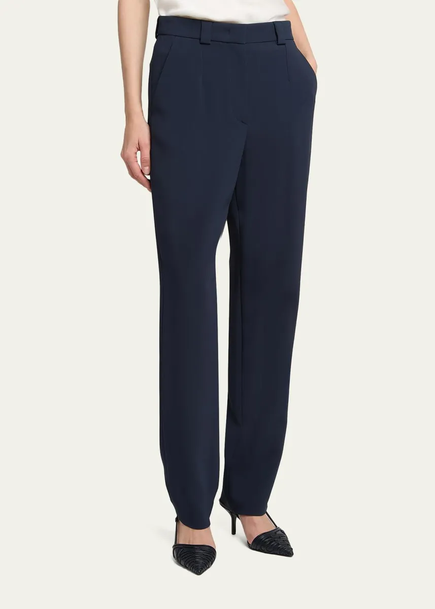 Giorgio Armani Tapered Stretch Viscose Trousers | Thumbnail 4