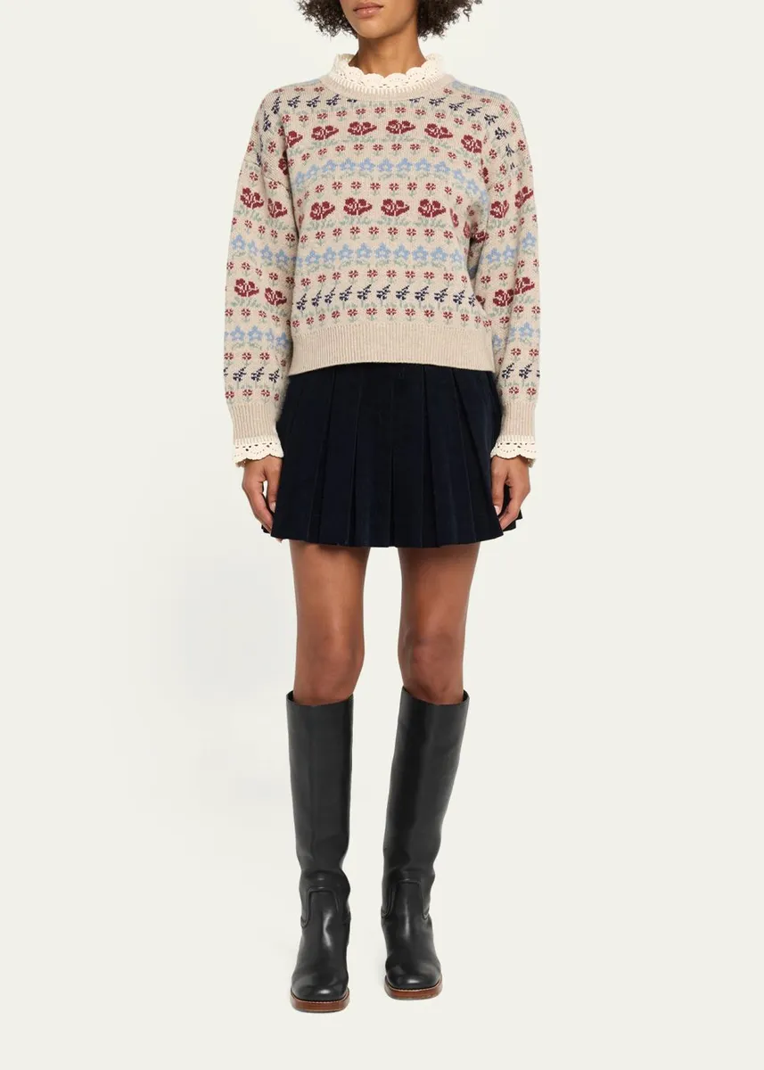 Sea Preston Crochet-Trim Fair Isle Sweater | Thumbnail 2
