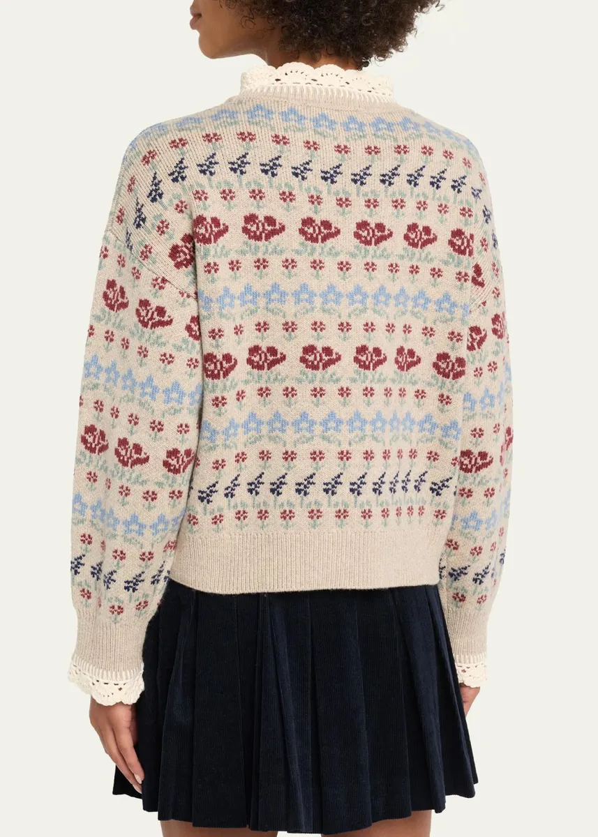Sea Preston Crochet-Trim Fair Isle Sweater | Thumbnail 3