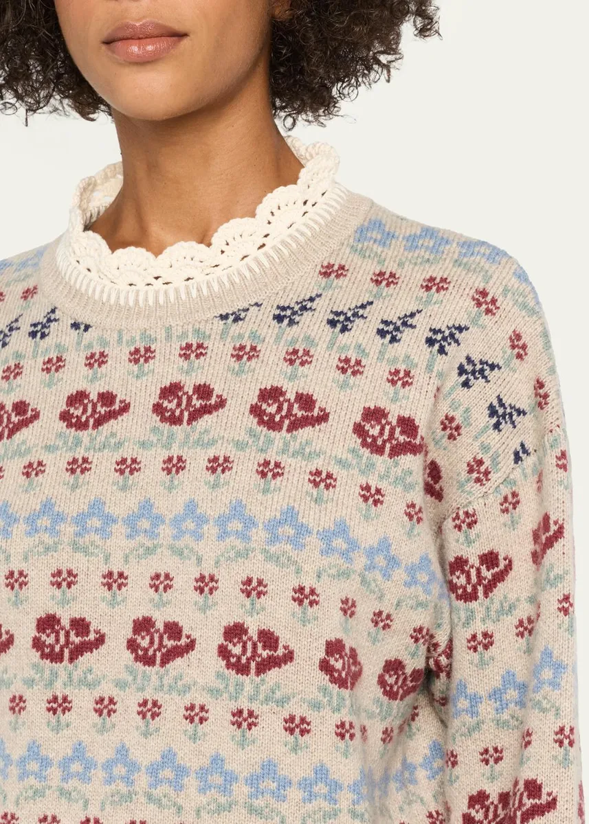Sea Preston Crochet-Trim Fair Isle Sweater | Thumbnail 5