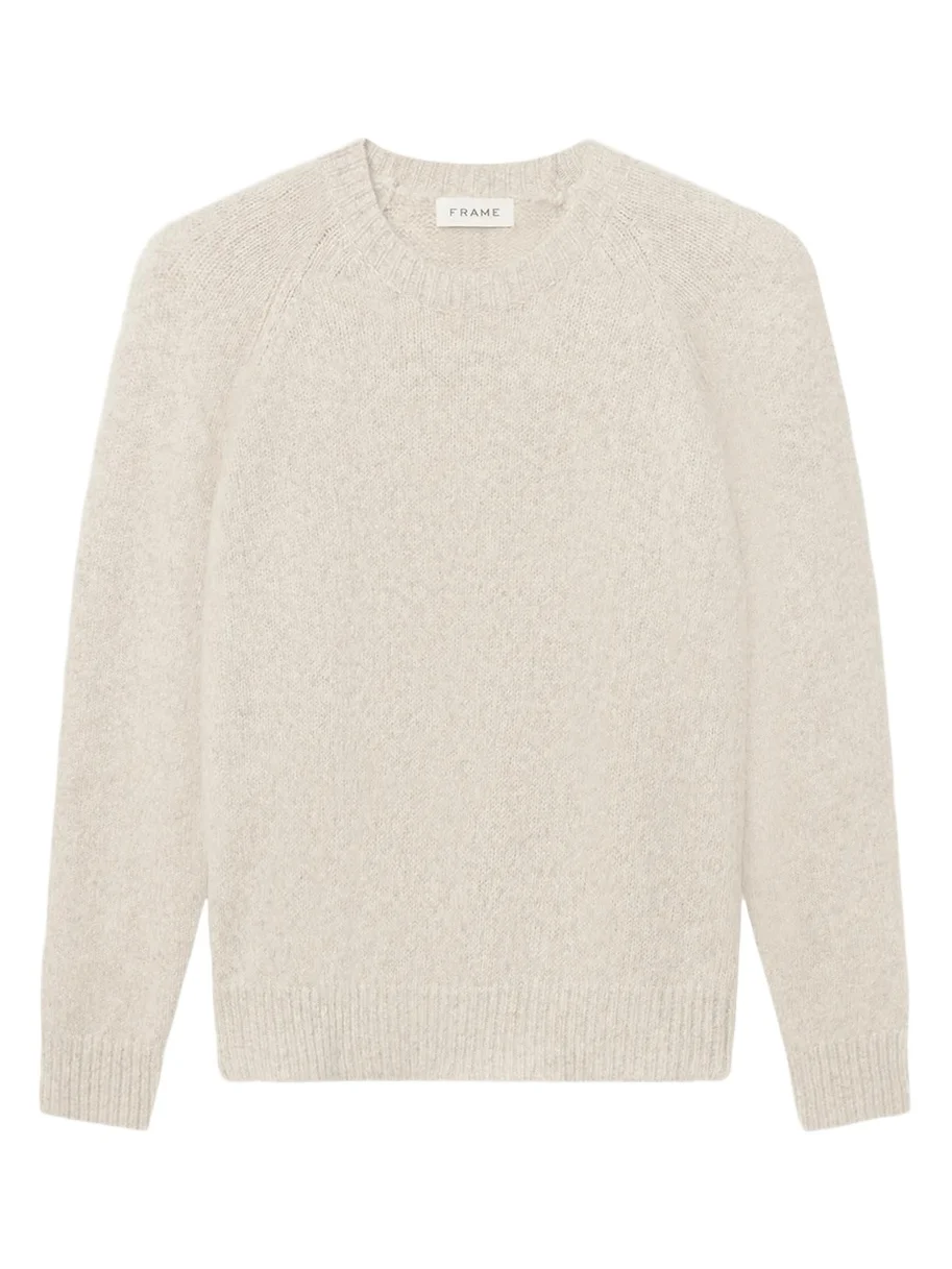 Men's Alpaca-Blend Raglan Crewneck Sweater