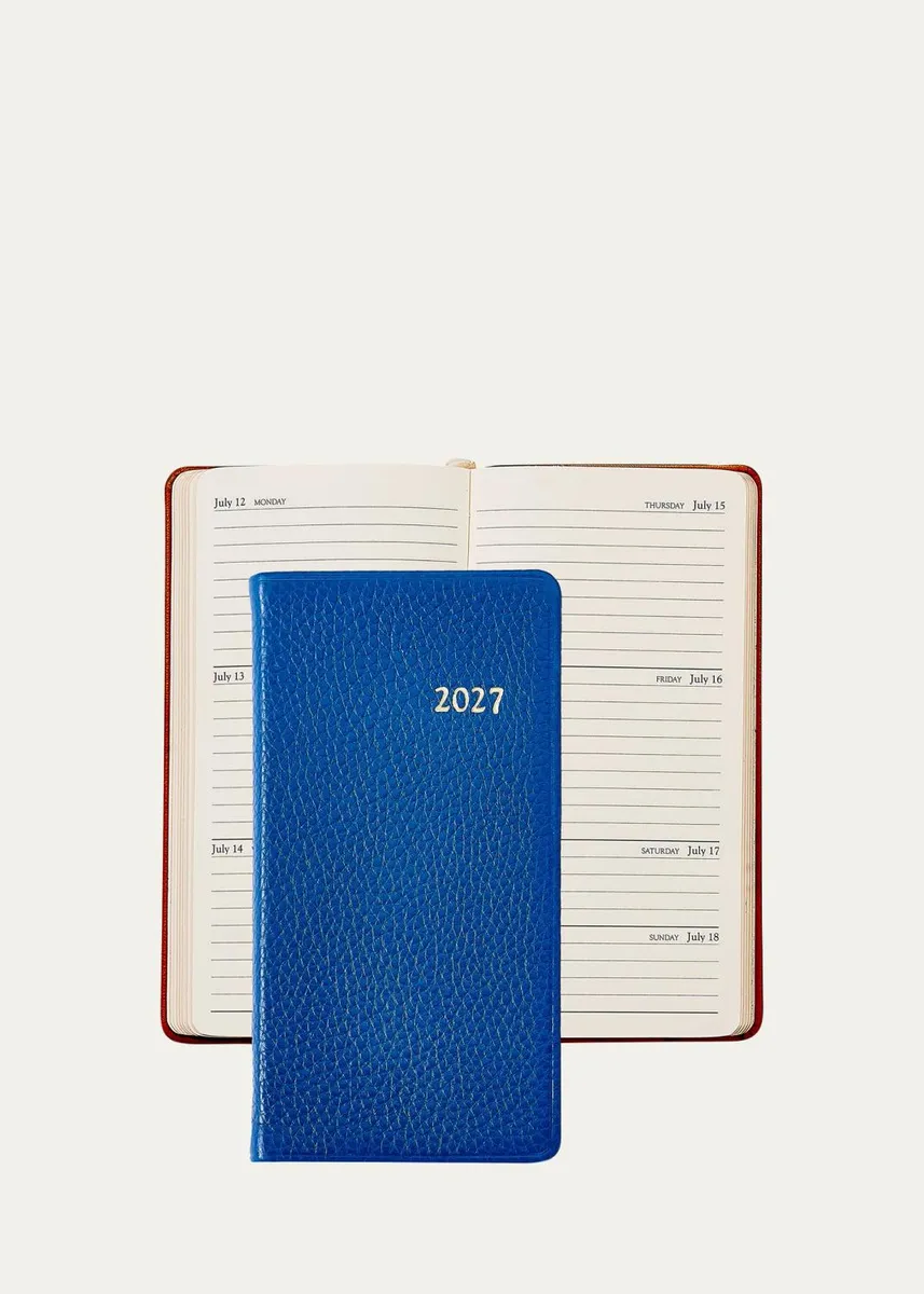 Graphic Image 2027 6" Leather Pocket Datebook | Thumbnail 2 Graphic Image 2027 6" Leather Pocket Datebook | Thumbnail 2