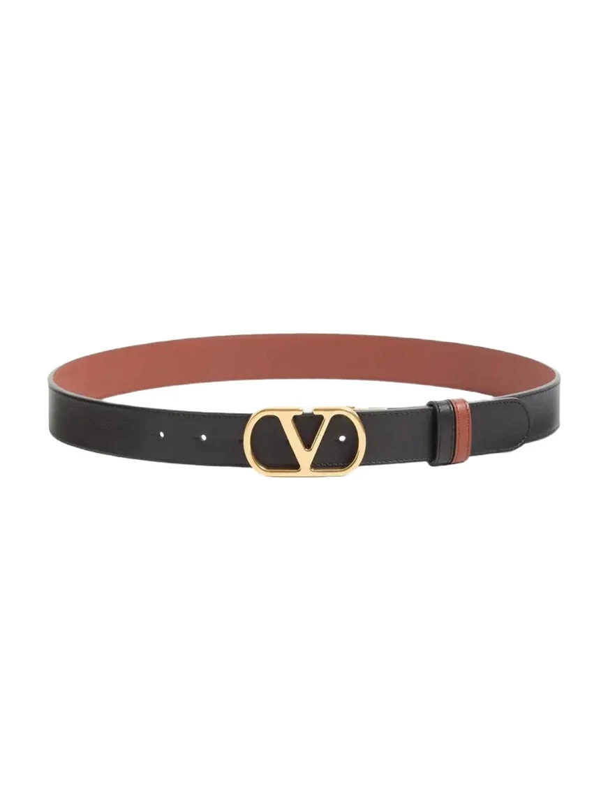VLogo Signature Leather Belt 30MM