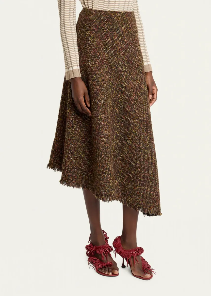 Proenza Schouler White Label Layne Tweed Midi Skirt | Thumbnail 4 Proenza Schouler White Label Layne Tweed Midi Skirt | Thumbnail 4