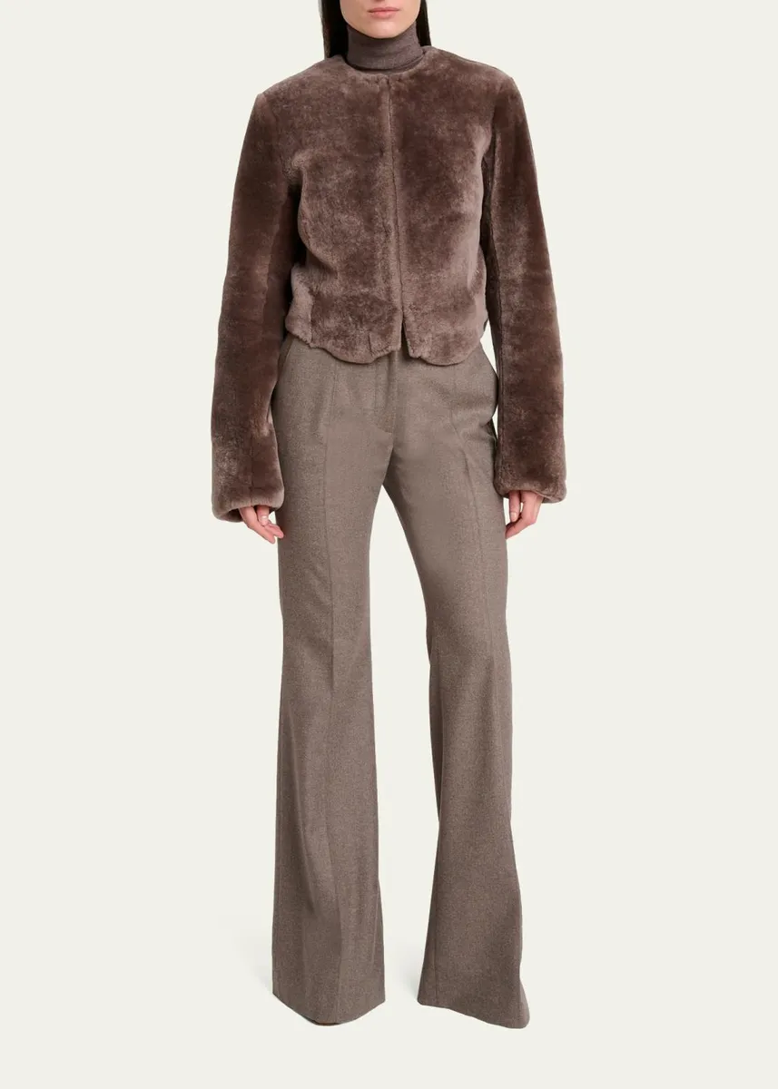 Gabriela Hearst Hermera Collarless Lamb Shearling Crop Bolero Jacket | Thumbnail 2 Gabriela Hearst Hermera Collarless Lamb Shearling Crop Bolero Jacket | Thumbnail 2