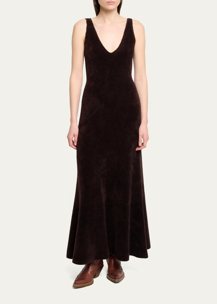 Gabriela Hearst Lady Hall Cashmere-Silk Plush Knit Maxi Slip Dress | Thumbnail 4 Gabriela Hearst Lady Hall Cashmere-Silk Plush Knit Maxi Slip Dress | Thumbnail 4