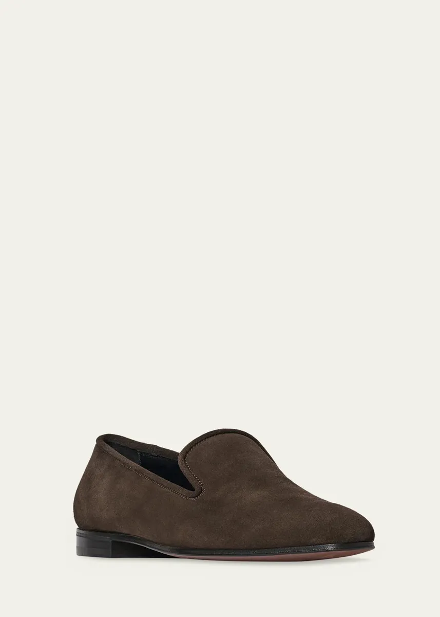 The Row Men's Marc Suede Venetian Loafers | Thumbnail 2 The Row Men's Marc Suede Venetian Loafers | Thumbnail 2