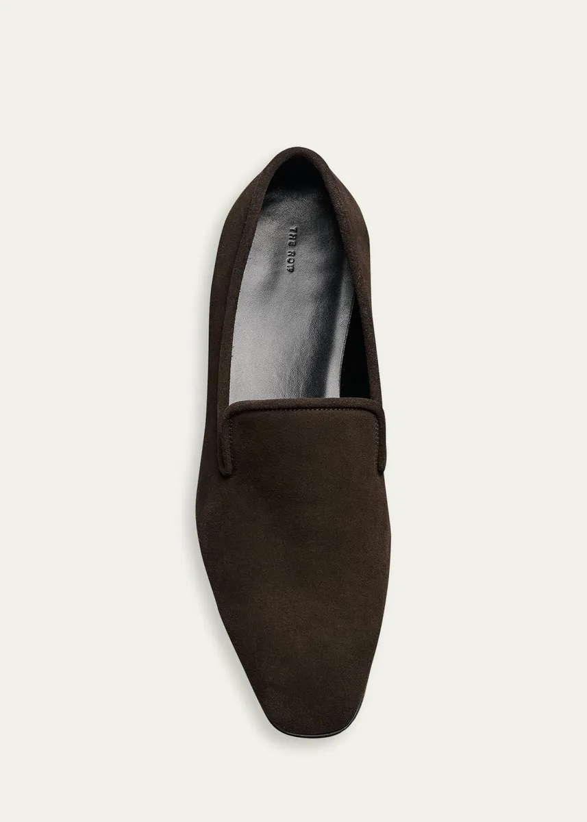 The Row Men's Marc Suede Venetian Loafers | Thumbnail 3 The Row Men's Marc Suede Venetian Loafers | Thumbnail 3