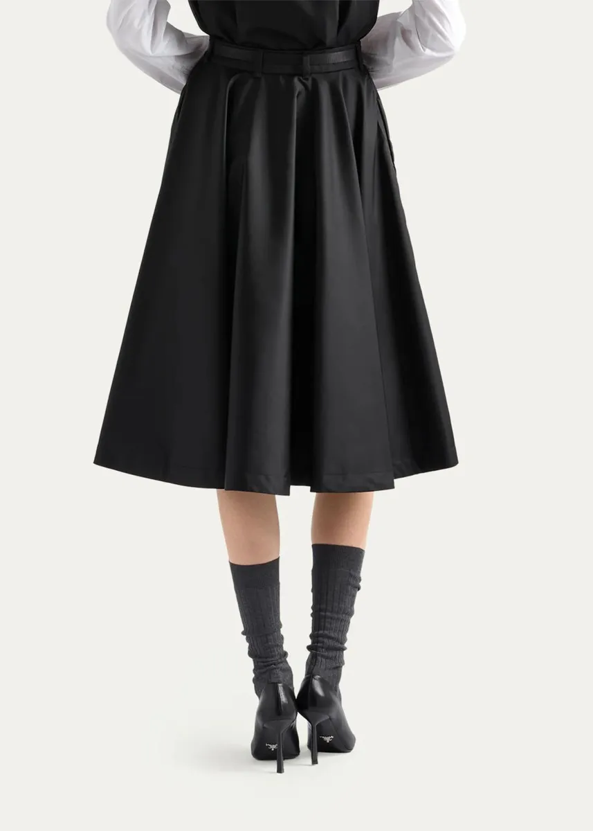 Prada Belted A-Line Skirt | Thumbnail 3 Prada Belted A-Line Skirt | Thumbnail 3
