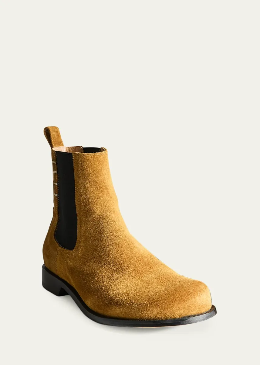JW Anderson Men's Suede Loafer-Stitched Chelsea Boots | Thumbnail 2 JW Anderson Men's Suede Loafer-Stitched Chelsea Boots | Thumbnail 2