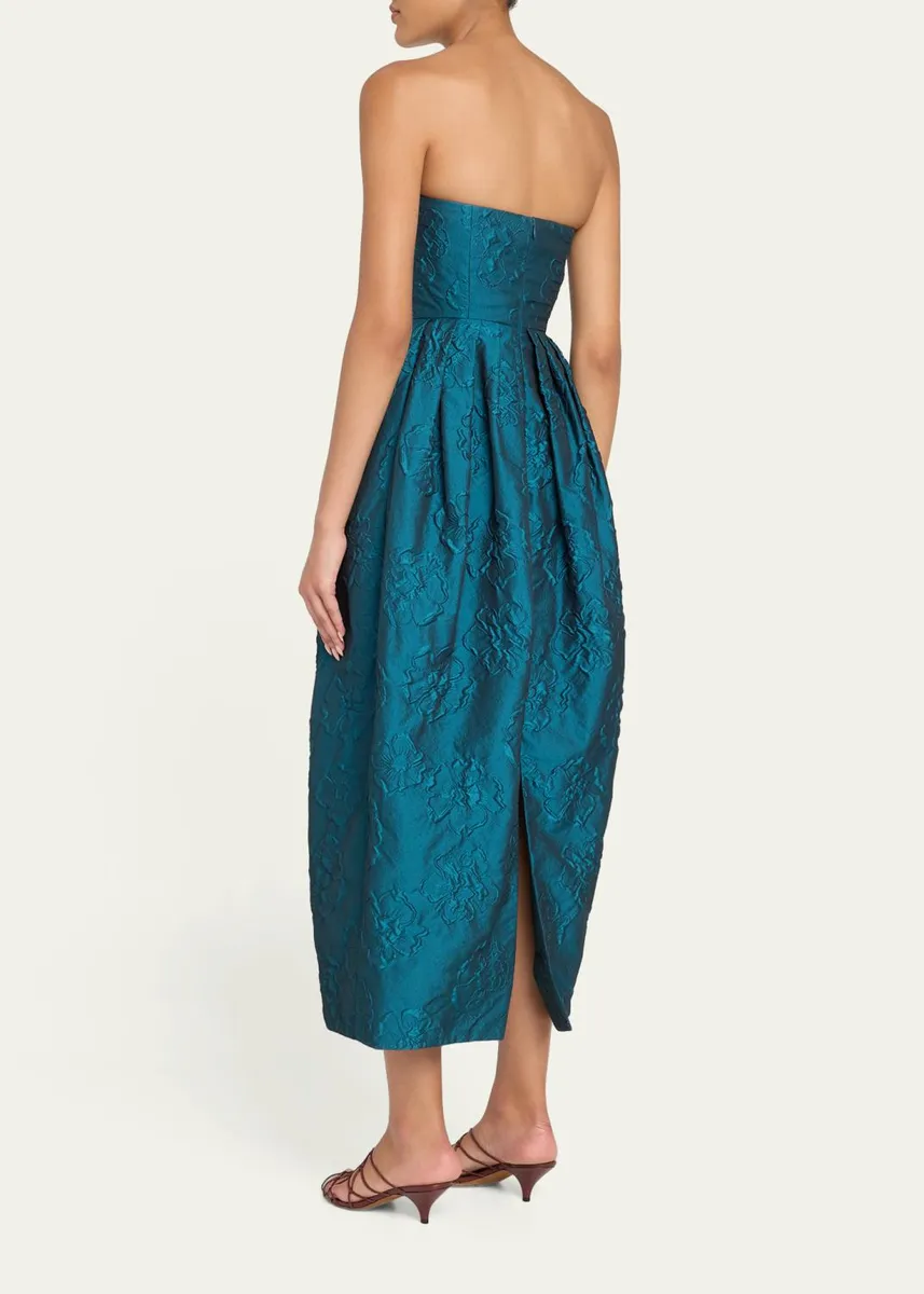 Ulla Johnson Katerina Strapless Jacquard Midi Dress | Thumbnail 3