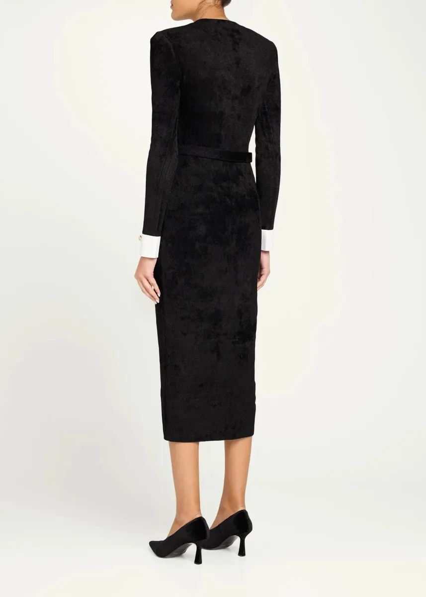 Self-Portrait Chenille Knit Midi Dress | Thumbnail 3