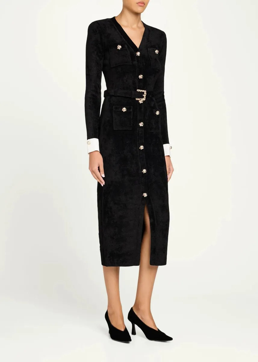 Self-Portrait Chenille Knit Midi Dress | Thumbnail 4