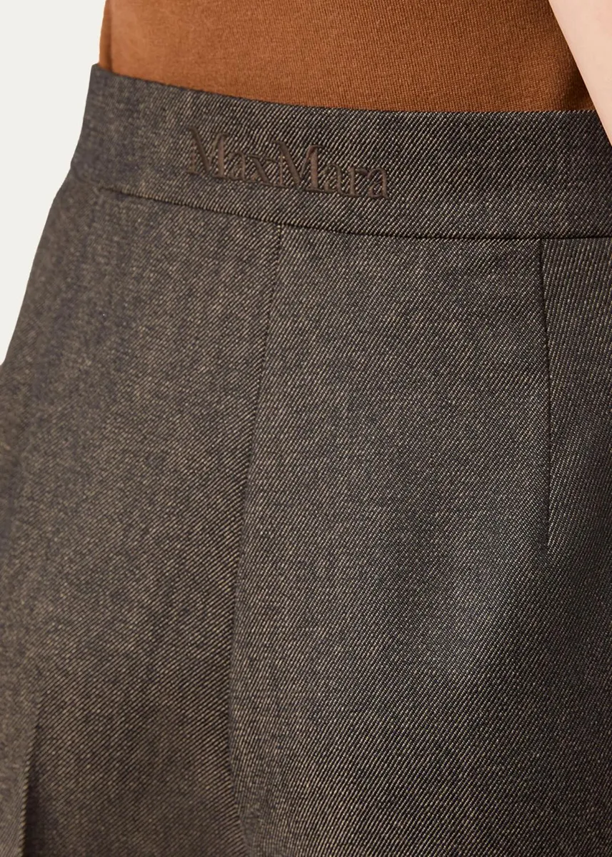 Max Mara Wool Twill Wide-Leg Trousers | Thumbnail 5 Max Mara Wool Twill Wide-Leg Trousers | Thumbnail 5