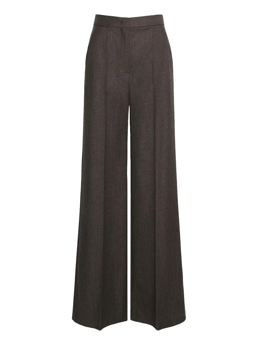 Wool Twill Wide-Leg Trousers